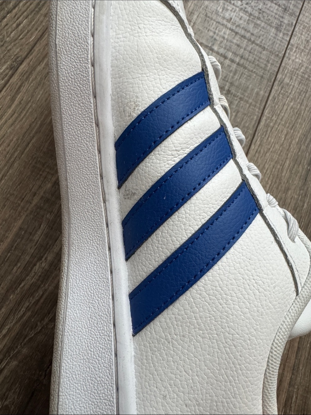 adidas White and Blue Men's Low-Top Sneakers - Picture 10 of 14
